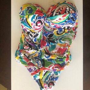 Anne Cole Multicolor One Piece Swimsuit size 16 new with tag